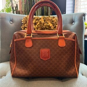 Vintage Celine Macadam Boston Bag